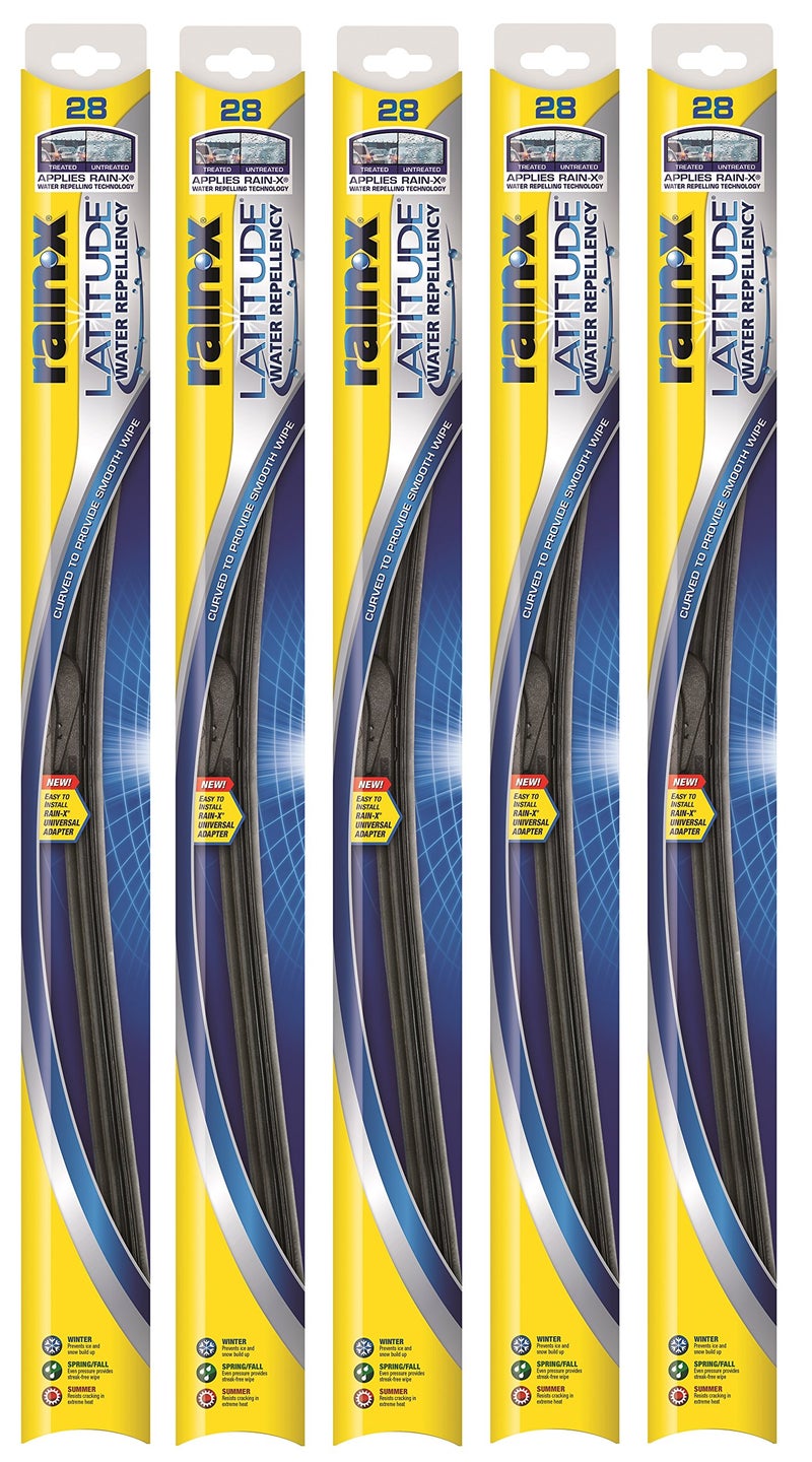 Rain-X 5079283-2-5PK Latitude 2-IN-1 Water Repellency Wiper Blade, 17" (Pack of 5) - Image 1